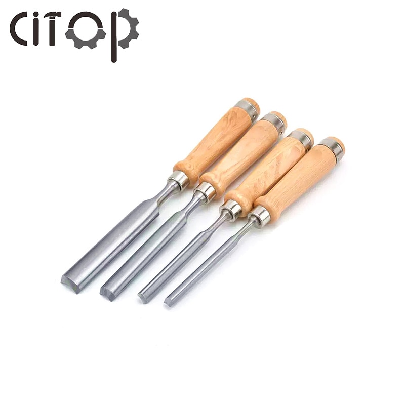 Citop 1pcs 8/12/18/24mm Semi-Circular Woodworking Chisel Chrome Vanadium Steel Wood Carving Gouge DIY Chisels Hand Tool