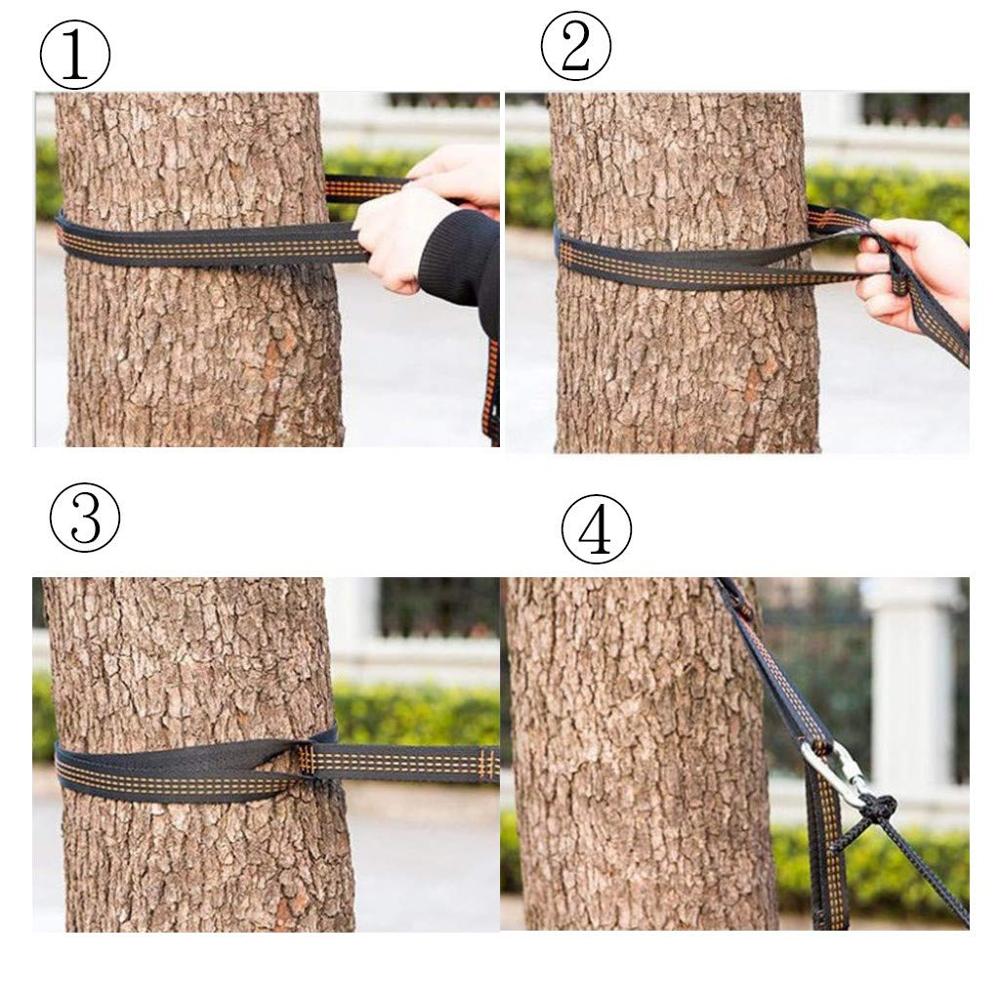 2PCS 3M Daisy Chain Extension Strap Adjustable Loops Straps Rope Carabiner Storage Bag Yoga Hammock Hanging Climbing Accessory