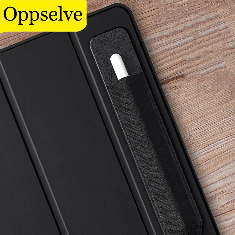 Oppselve-funda adhesiva suave de PU para tableta, Portalápices para iPad, funda protectora completa, funda duradera, accesorios para tableta