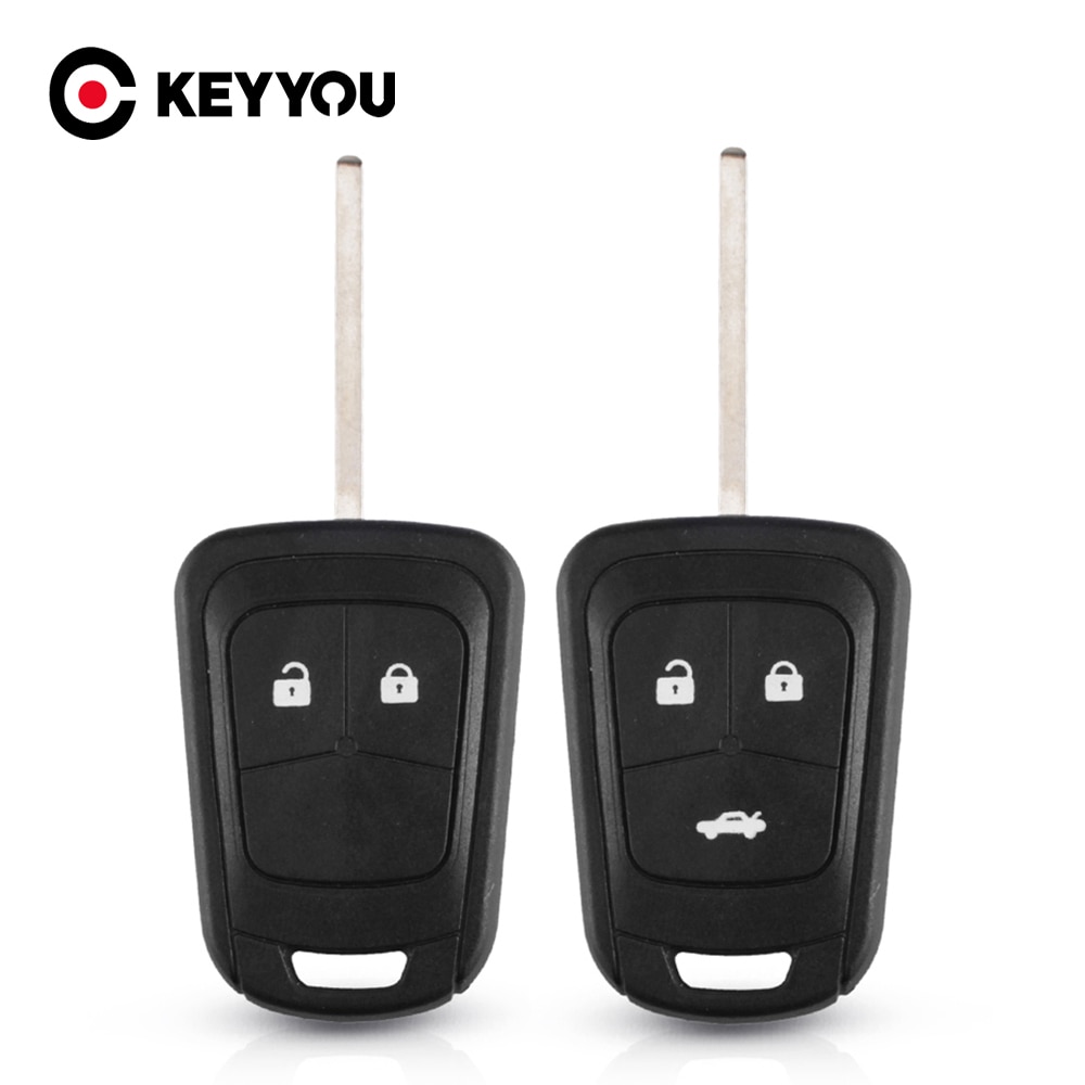 Keyyou carro chave escudo capa caso kit de reparo 2 3 botões para chevrolet aveo para opel camaro/cruze/equinox/impala/malibu/sonic