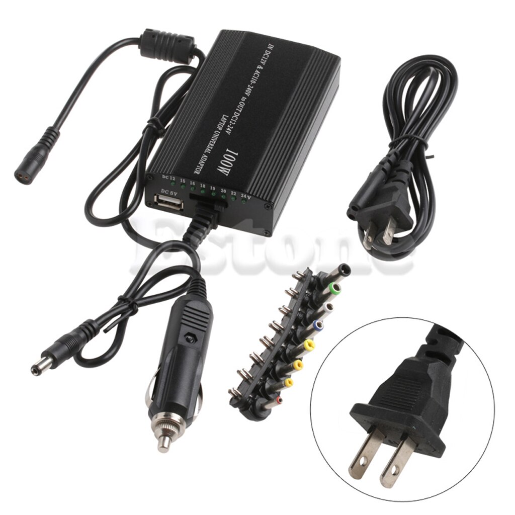 Brand En Voor Laptop In Auto Dc Lader Notebook Ac Adapter Voeding 100W Universele