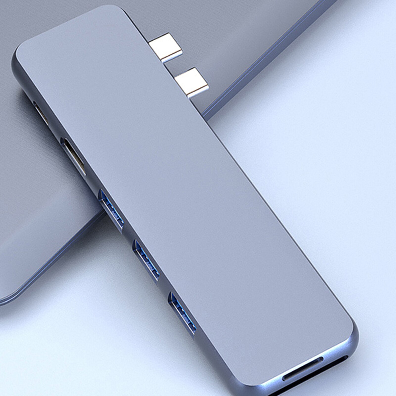 8in1 Dual Type C Naar Hdmi-Compatibel 3 USB3.0 Interfaces Micro-Sd/Tf Card Hub Dock Adapter