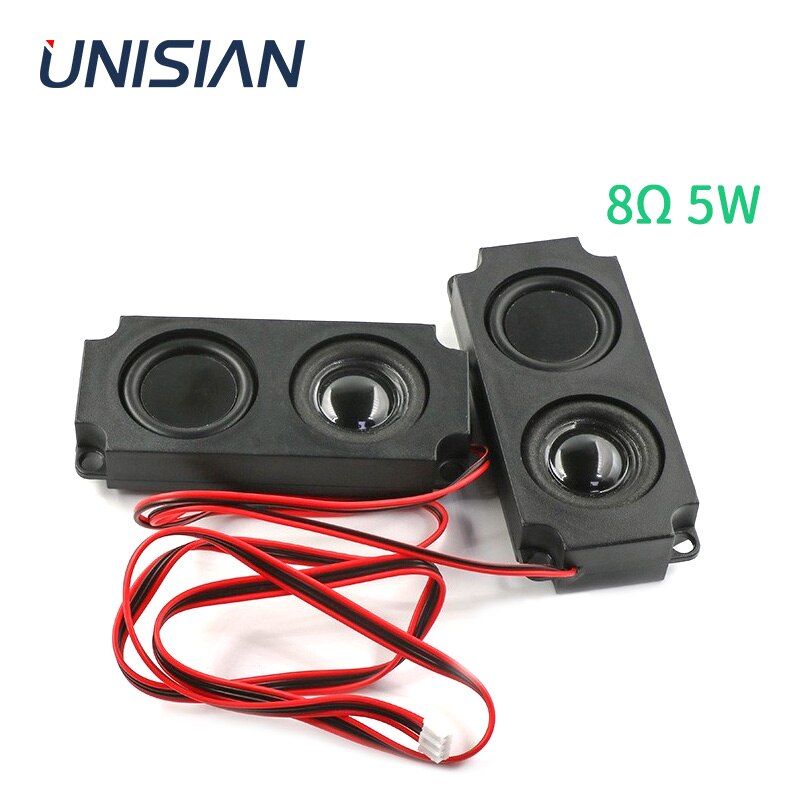 Unisian 2Pcs 10045 Tv Lcd Speaker 8Ohm 5W Full-Range Geluid Holte Dubbele Diafragma Bas Luidspre Diy draagbare Audio Systeem