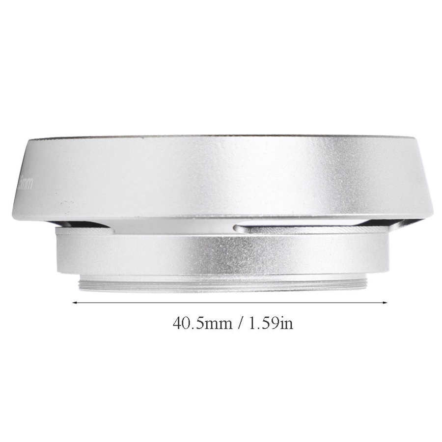 2 pièces en alliage d'aluminium évider le capot d'objectif 40 5 mm pour l'argent d'appareil-photo