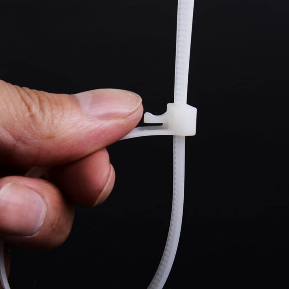 100Pcs Releasable Nylon Cable Ties reusable Zip Tie Strap 8*150/200/250/300/400mm