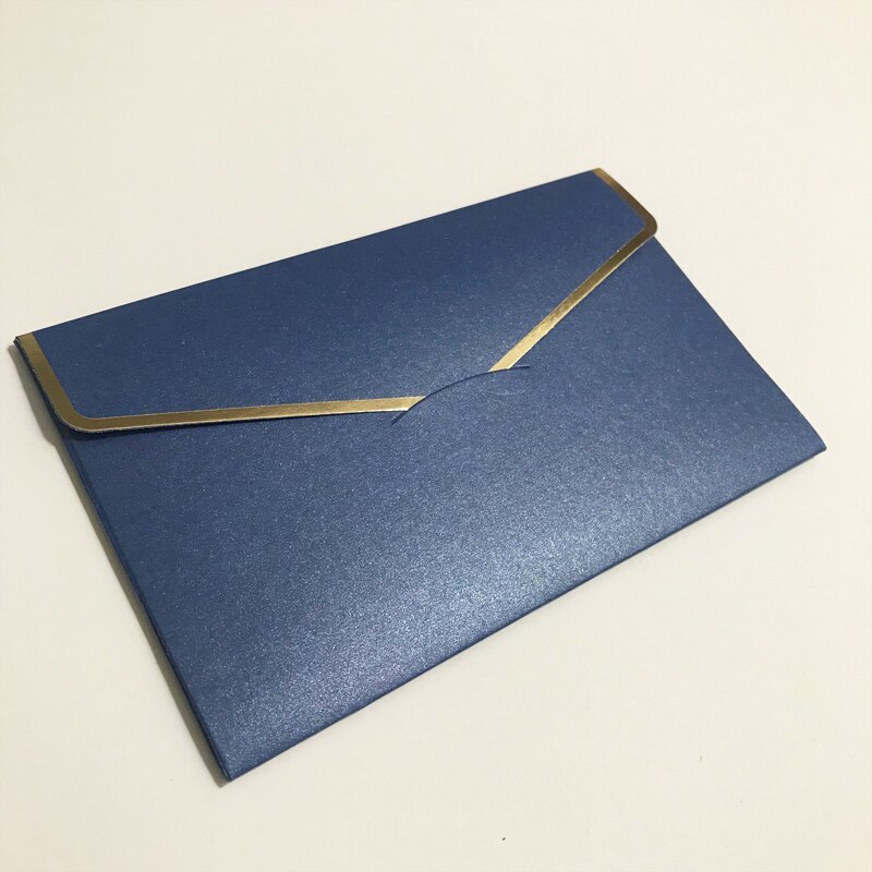 25 stuks 175 x 110mm(6.8 x 4.3 inch) parelkleurige enveloppen met gouden rand voor dikkere uitnodigingsenveloppen