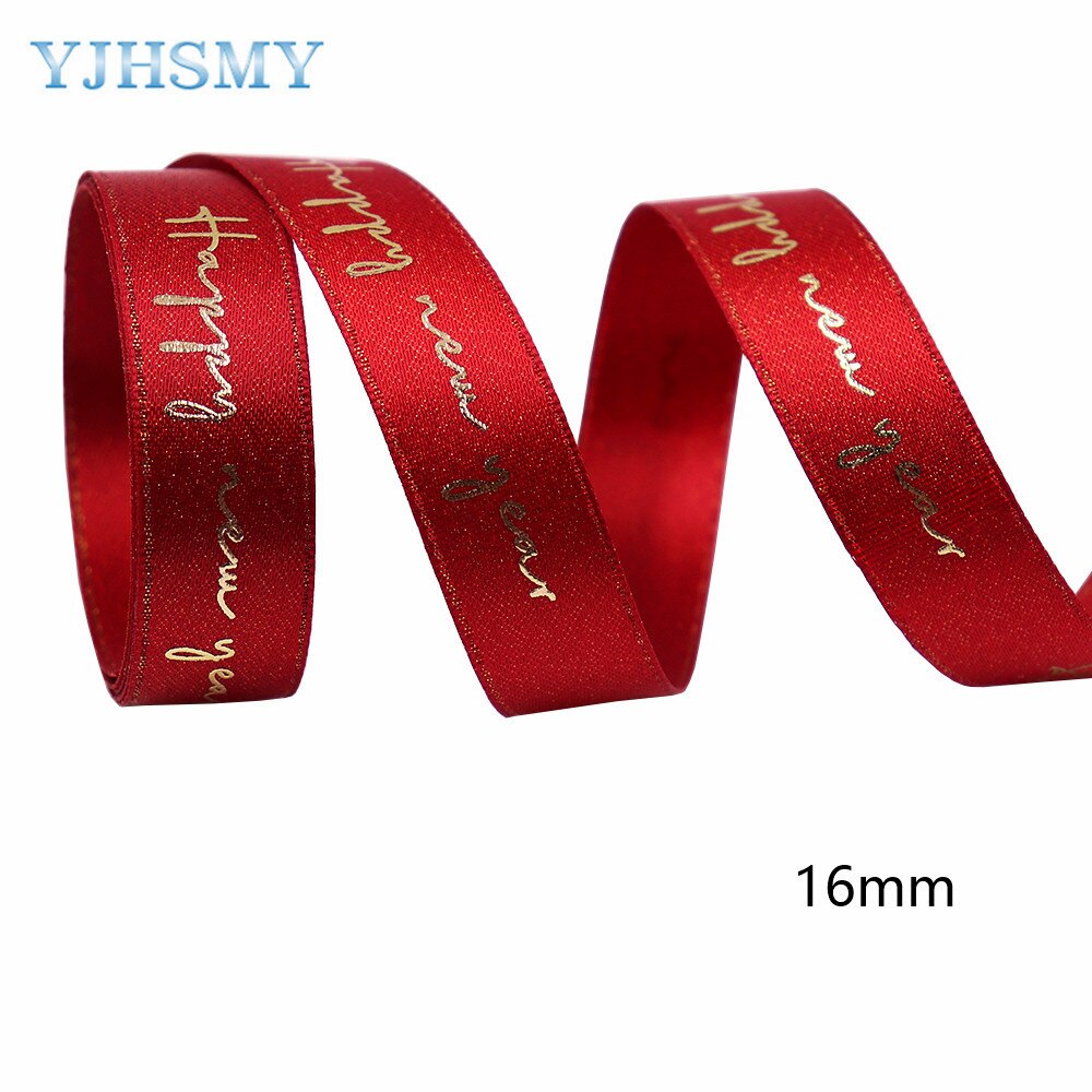Chinese Year Ribbon Happy Year Ribbon Decorative Ribbon for Hair Bows Lanyards Wrapping Party Decor Sewing Craft 5 Yards: 2201