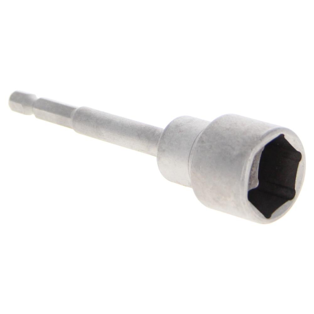 Hand Tool 7 ~ 19 Mm Niet-magnetische Hex Socket 100 Mm Lange 1/4 "Metalen Impact moer Setter Driver Bit Adapter: H19x100mm