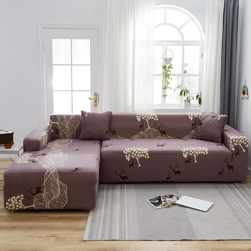 Boomhert stretch bankhoezen sectionele elastische bankhoes voor woonkamer bankhoes hoezen eenpersoons/twee/drie/vierzits 041