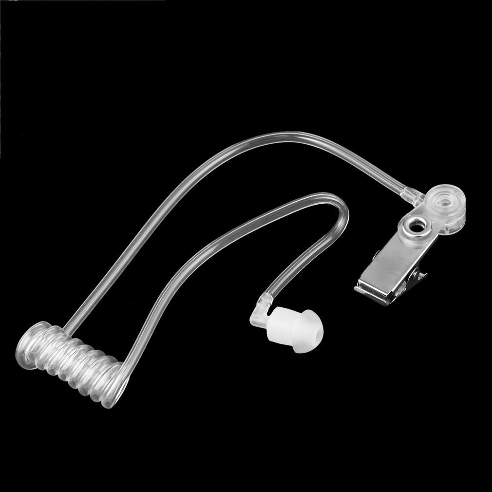 Fone de ouvido comum 3.5mm único ouvir/receber apenas covert tubo acústico fone de ouvido para rádio em dois sentidos alto-falante microfone