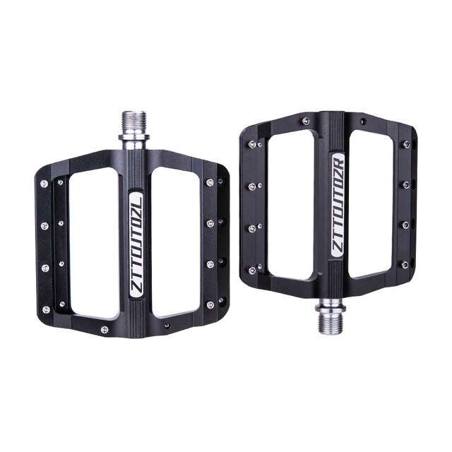 Pédales Plates VTT – Double Roulement – Aluminium – Antidérapantes – Multicolore