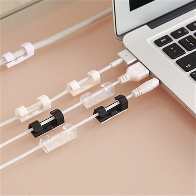 SIANCS 20Stck Fixer Halfter Verwaltung Clip Kabel Wickler Spule Klemme Schutz USB Kabel Krawatten Organizer Draht Kabel