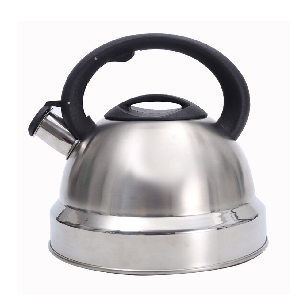 3L Teapot Rustproof Large Capacity Ergonomic Handle Whistling Tea Kettle Stainless Steel With Push Button Stovetop Anti Scald