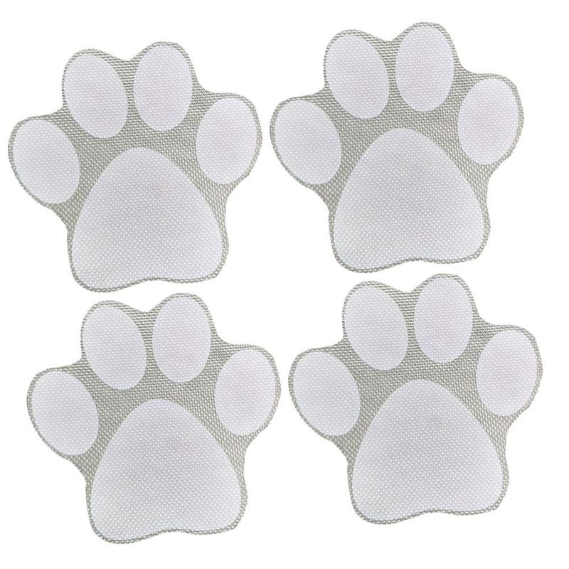 4PCS Dog Footprint Stickers Cartoon Bathtub Stickers Slip Prevention Decals Self-Adhesive Tub Pasters