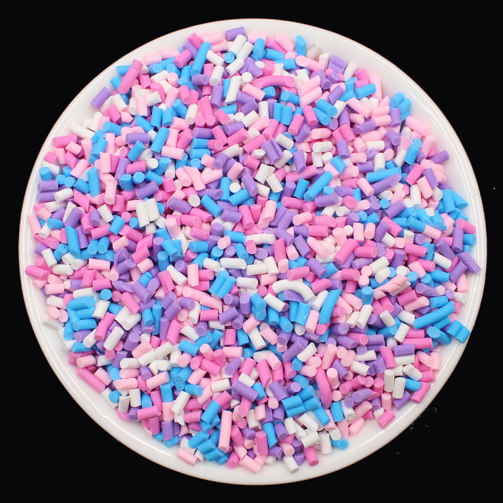 100g/ parti polymer ler sukker korn skiver cylindrisk drys til kunst og mobil dekoration gør-det-selv-håndværk fyldstoftilbehør: Punkt b
