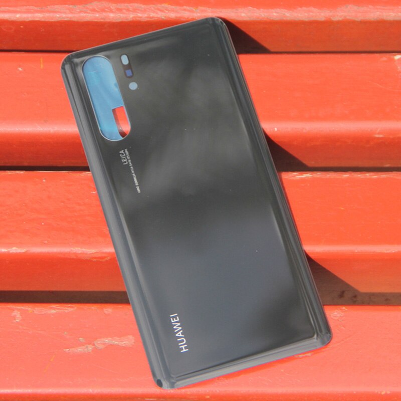 Original huawei bakbatteri glasskydd dörrhus för huawei  p30 pro  p30 pro bakre bakre glasfodral: Svart