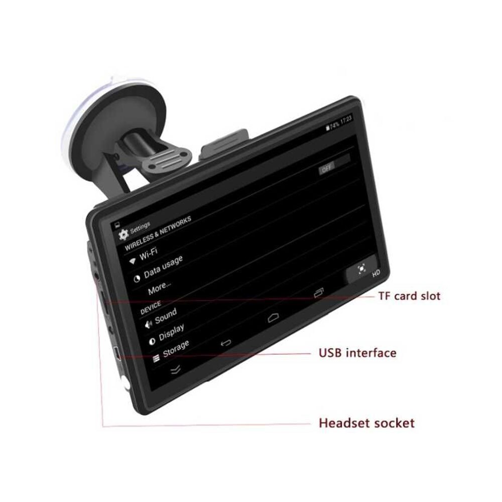 GPS de 7 pouces 480X800-voiture SAT NAV | Camion HGV, 8 go, GPS, Navigation EU, carte à vie, Transmission FM, véhicule GPS, électronique de voiture