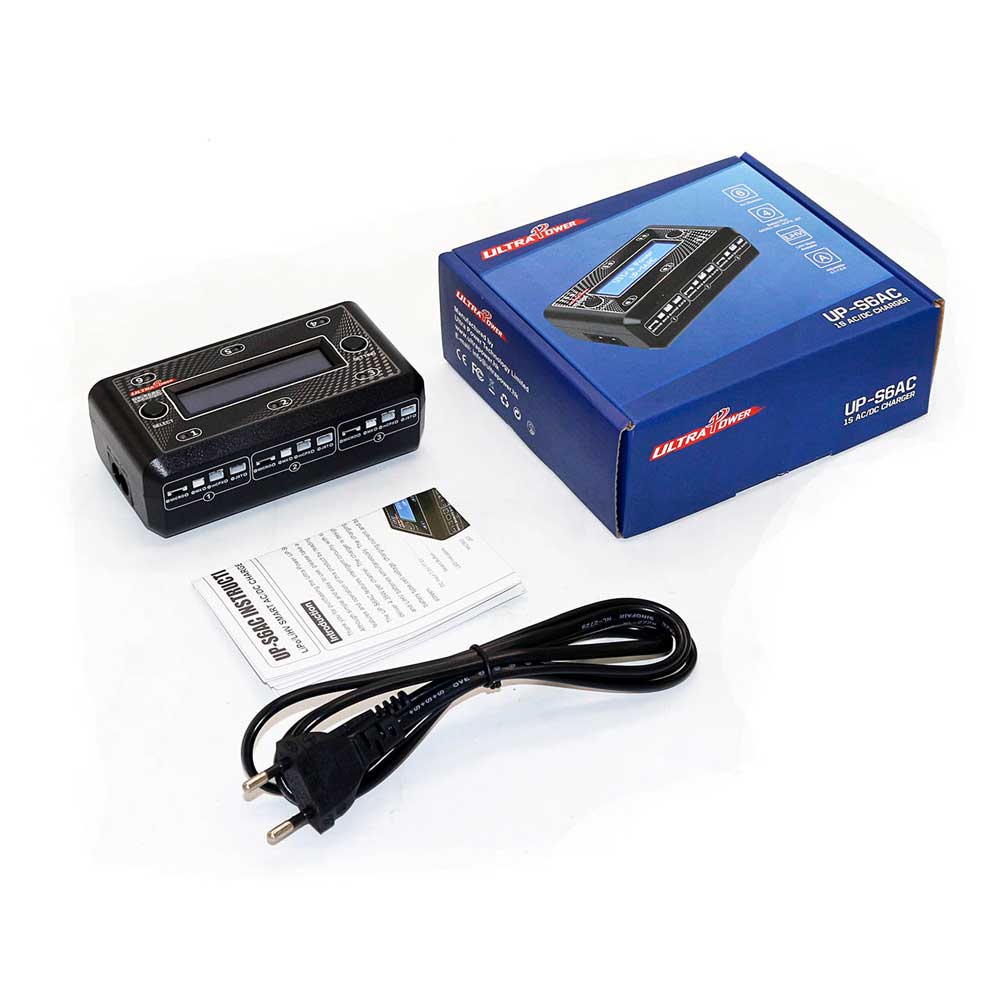 ​ Chargeur de batterie Ultra Power UP-S6AC UP-S6, 6x4.35W AC DC, pour modèle 1S LiPo LiHV LiIon LiFe avec Micro MX mCPX JST RC