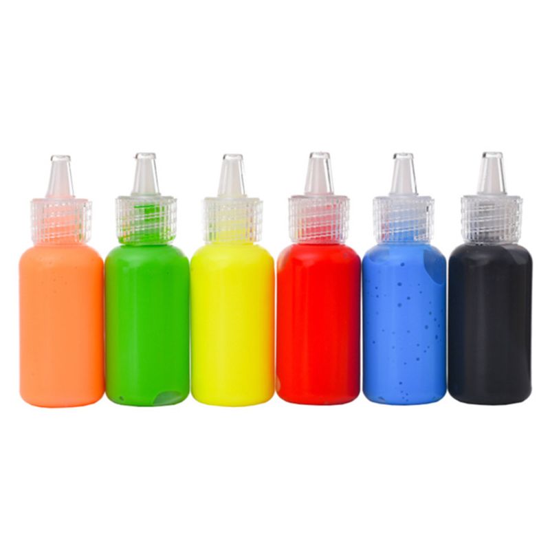 6/12 Colors 3D Acrylic Pigment Watercolor Paint Drawing Art DIY Tool