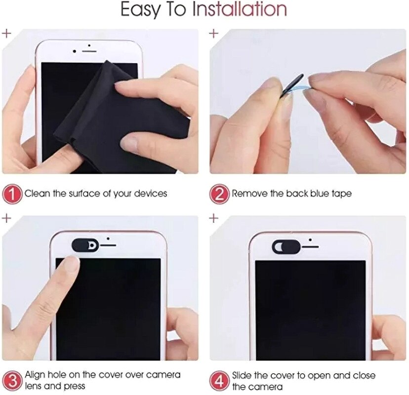 Cache webcam universel pour ordinateur portable, 20 pièces, couverture de caméra, anti-espion, sticker, autocollant, pour objectif de téléphone, PC, Macbook, tablette, iPad, Xiaomi, confidentialité,
