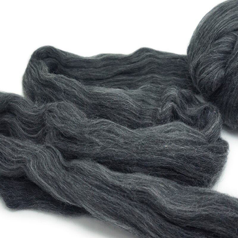 50g Super Fast felting Merino Wool in Needle Felt blended wool wool felt Mixed color dark grey wet felting