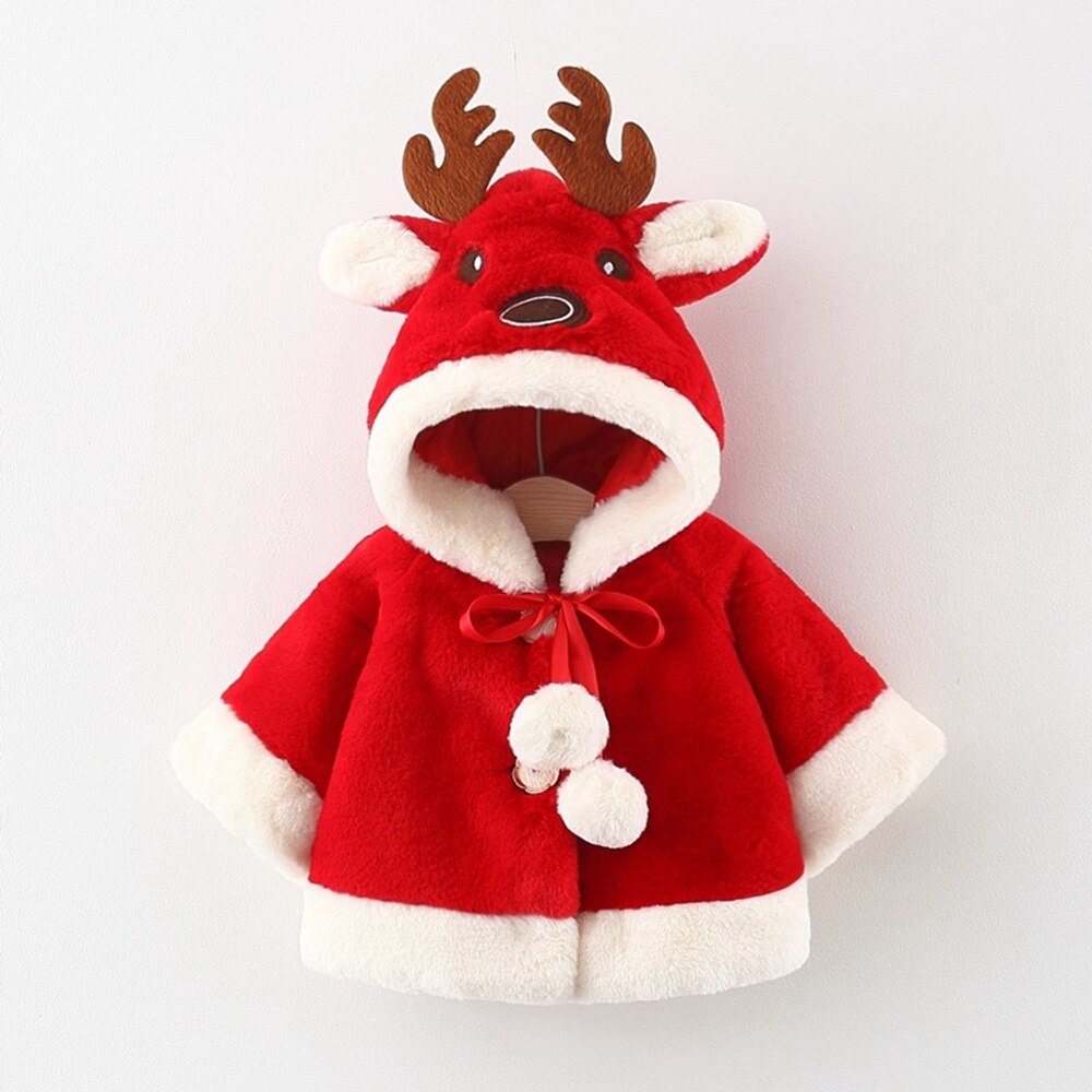 Hiver filles enfants manteau velours polaire Cape enfants bébé nourrissons noël cerf à capuche épaissir Outwear Cape offre spéciale