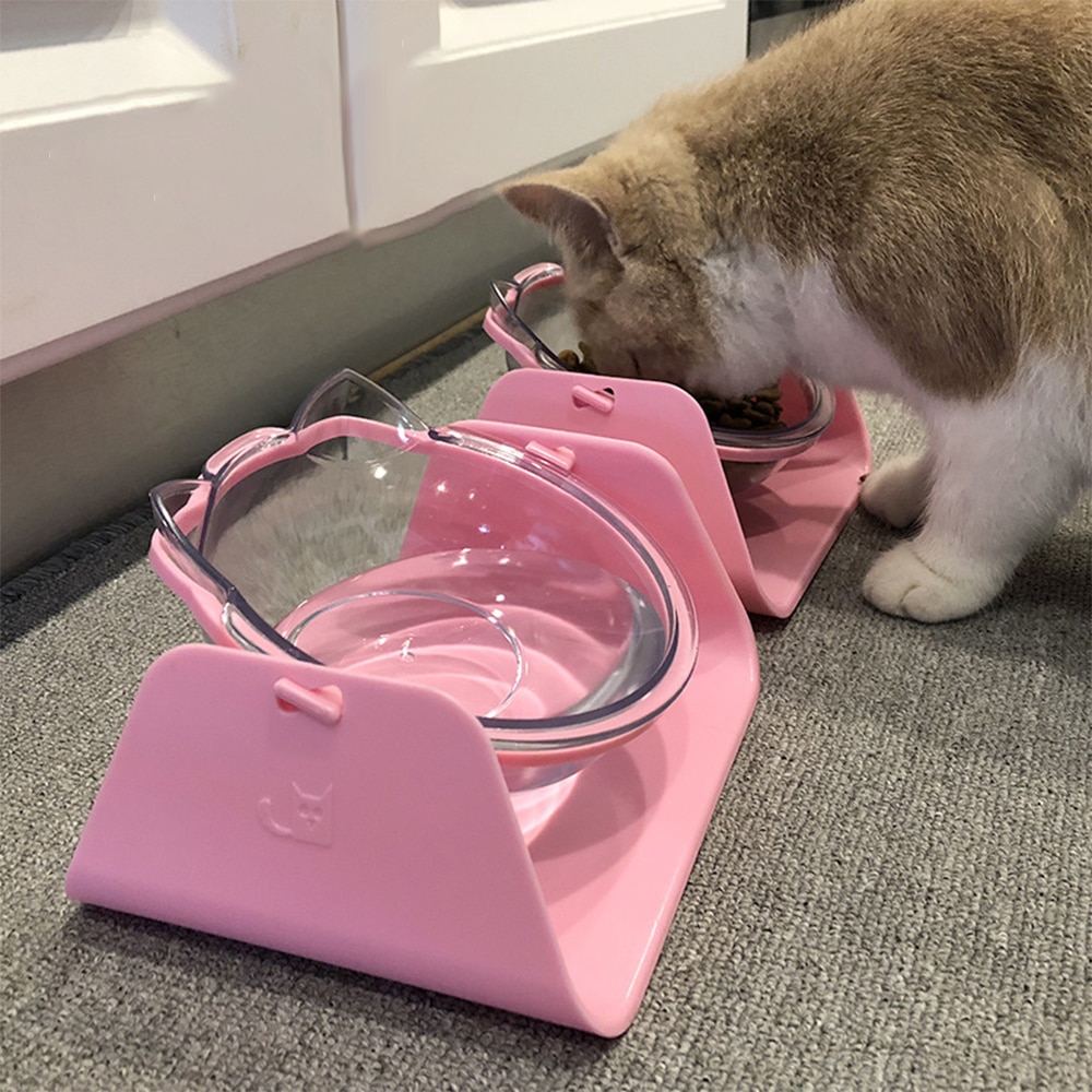 Kattenbak voerbak waterbak 15 graden verstelbaar 2 in 1 huisdier voerbak hond voerbak huisdier honden voerbak servies