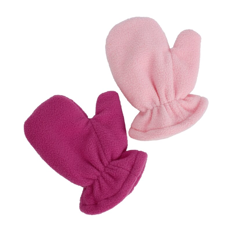 Baby Gloves Winter Warm Plus Velvet Mittens Children Kids Lined Fleece Gloves