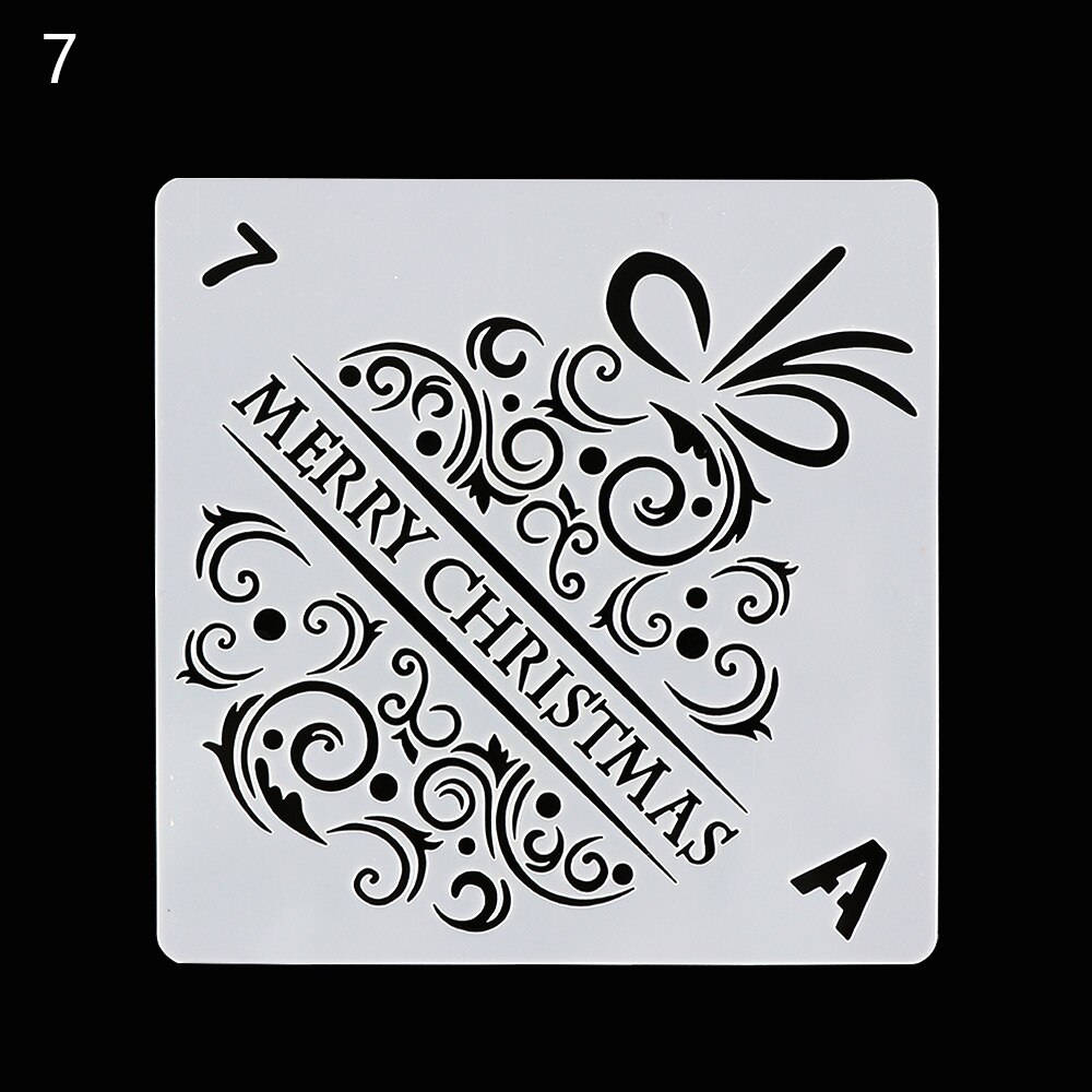 1Pc Christmas Theme Layering Stencils For Walls Painting Scrapbooking Stamp Album Decor Embossing Paper Card Template DIY Craft: 7