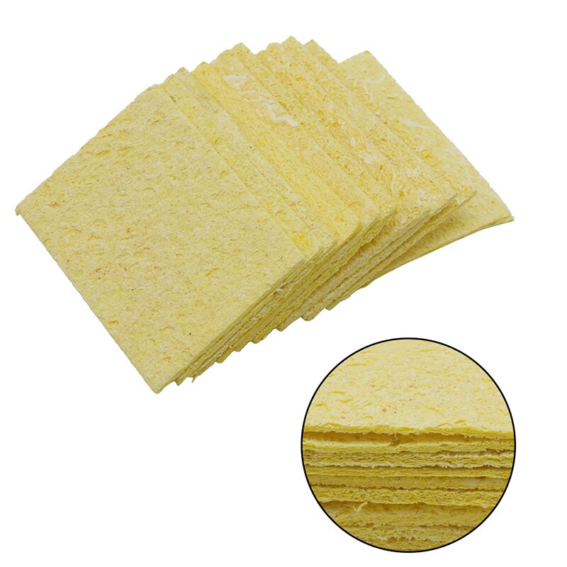 10pcs Electric Welding Soldering Iron Sponge Cleaning Cleaner Pads