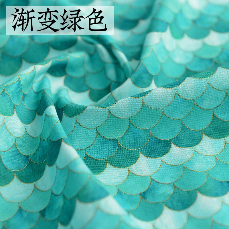 Meio metro 100% tecido de algodão com china peixe escala impressão artesanal diy saco vestuário costura tecido t1470: 8