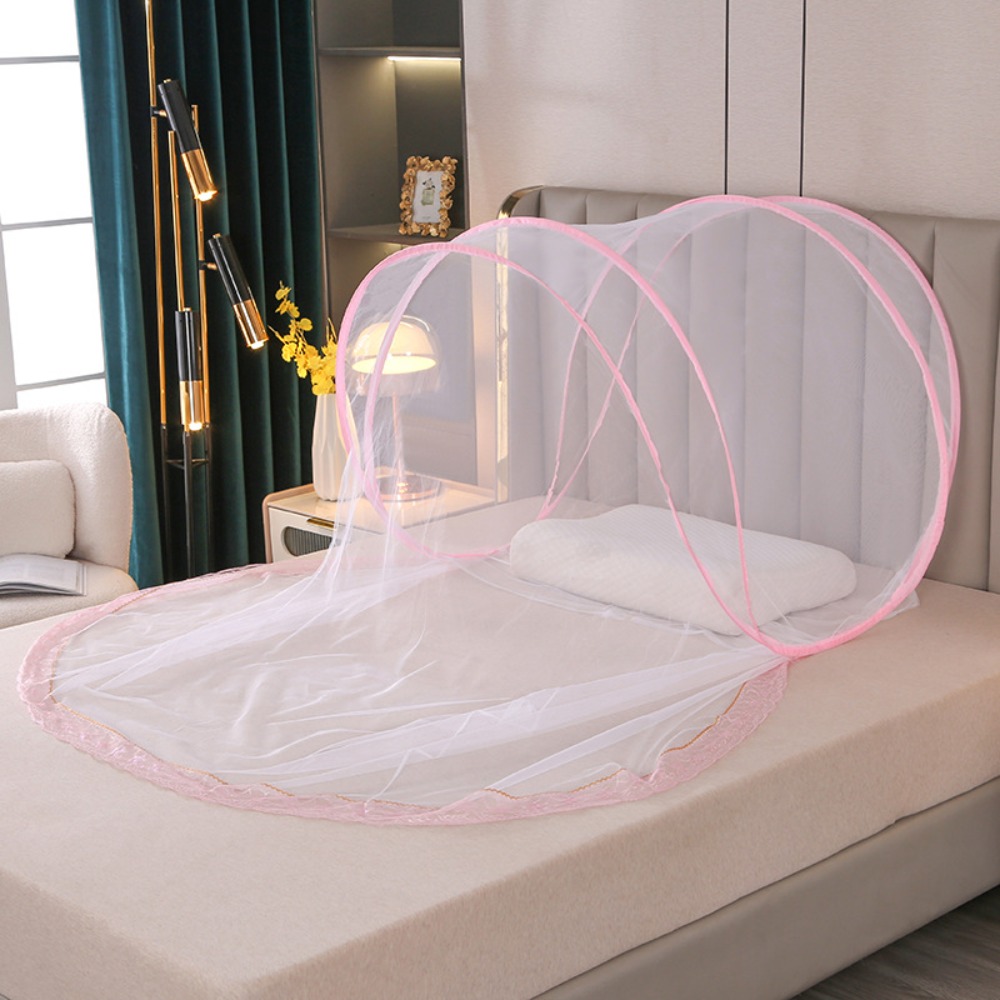 Klamboe voor uitstapjes Opvouwbaar anti-muggen-insectennet voor hoofdslapen Draagbaar enkel klamboe voor bed Zomer: groen