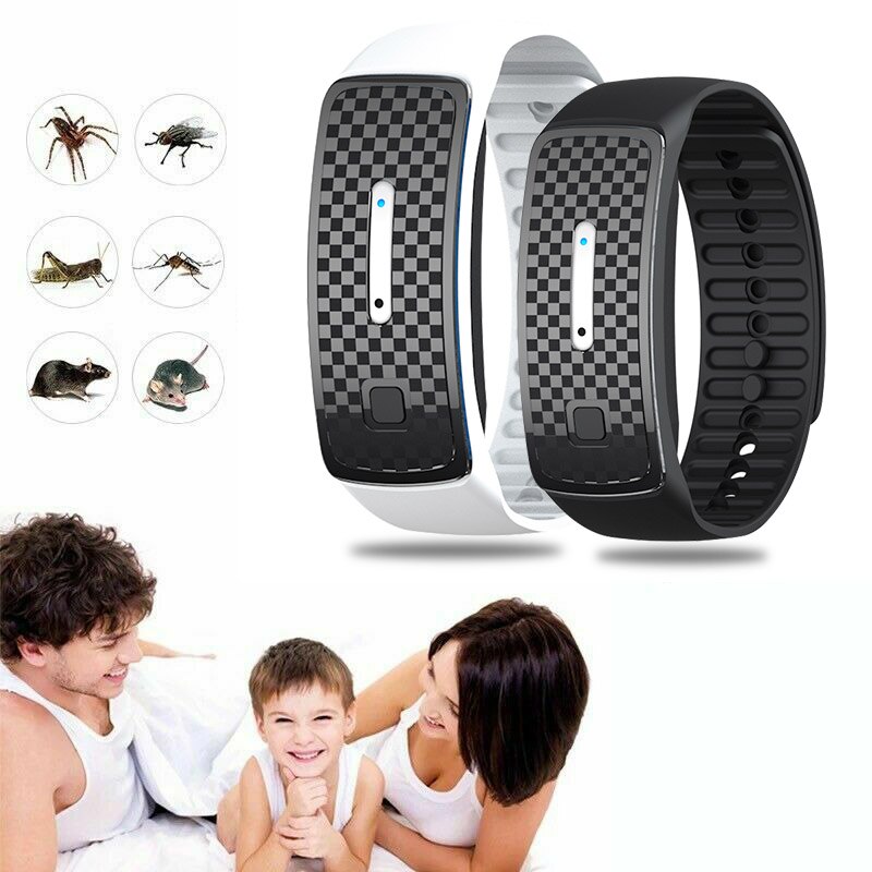 Mosquito Repellent Bracelet Ultrasonic Outdoor Anti Insect Wrist Band Bug Repeller Fast Charge Wristband For Child Pet Repellent