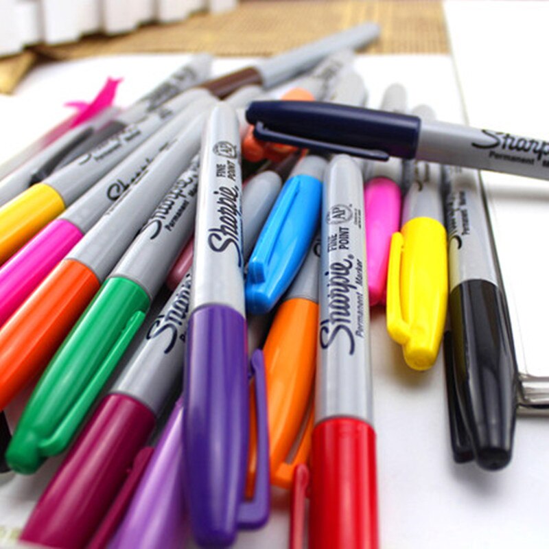 8/12/24 Pcs Set Sanford Sharpie Olie Marker Pennen Gekleurde Markers Art Pen Permanente Kleur Marker Pen Kantoorbenodigdheden 1Mm Nib