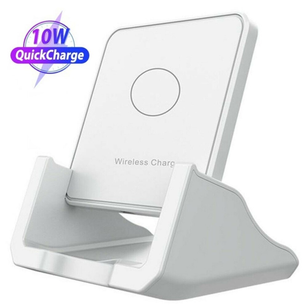 15W Wireless Charger for iPhone Vertical Fast Charging Phone Support Charger for Huawei Samsung Universal: White 10W