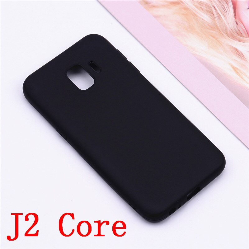 Soft Case For Samsung J2 Core Case Silicone Back Cover Phone Case For Samsung Galaxy J2 Core Case SM-J260F J260F J260 TPU Cover: Black