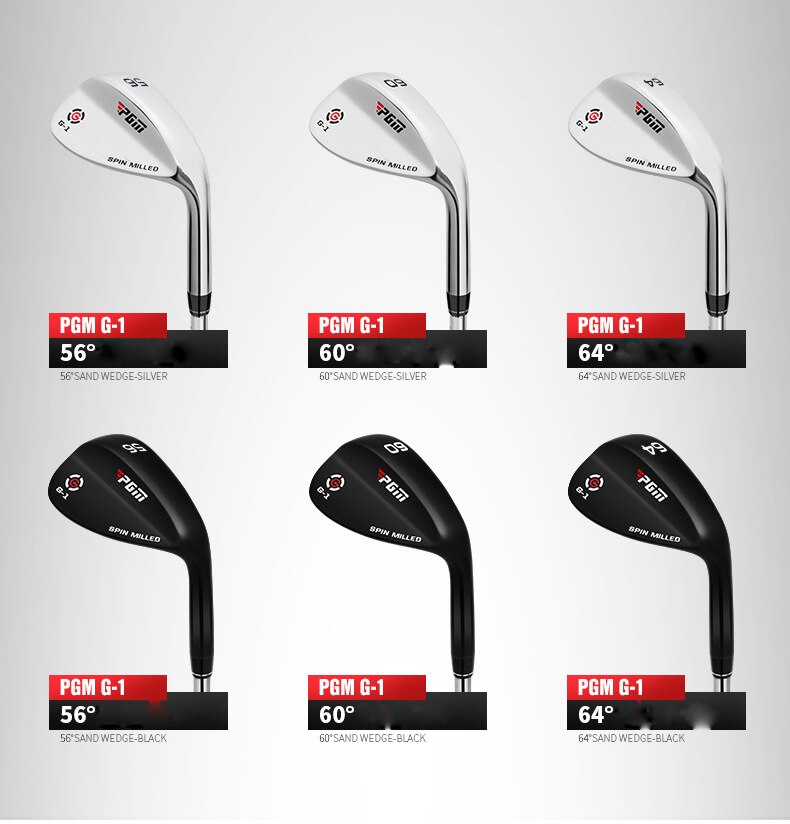 PGM Golf Club Golf Sand Wedges Clubs 50 / 52 / 54 / 56 / 58 / 60 / 62 / 64 Degrees Silver Golf Sand CNC Stainless Wedges Clubs