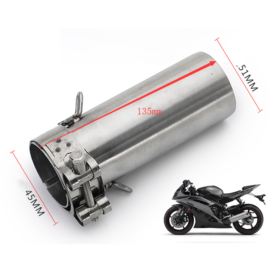 51mm Motorcycle Muffler Exhaust Middle Pipe for Yamaha R6 2006