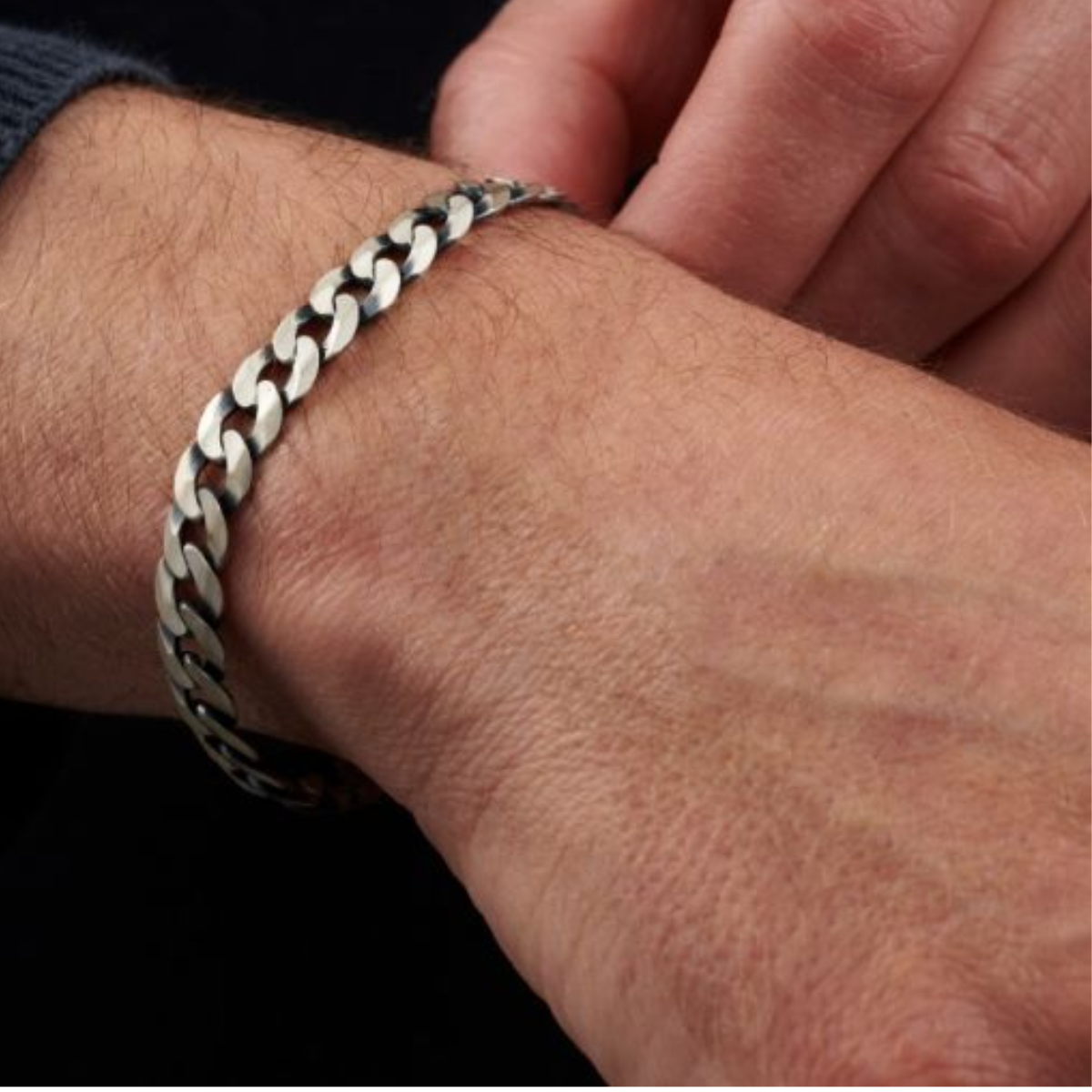 LUXUKISSKIDS-Pulseras hombre de acero inoxidable de para mujer y hombre, originales para mujer,cadenas de eslabones cubanos, pulsera de muñeca para pareja, de joyería,pulsera plata,navidad