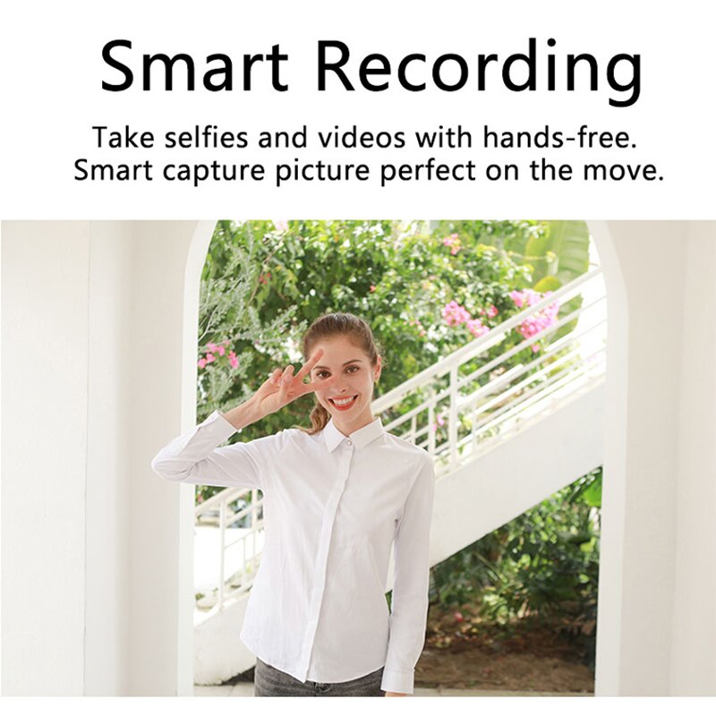 360 obrót automatyczny na żywo nagrywanie wideo śledzenie obiektu mini Smartphone Vlog Selfie Stick statyw telefonu stojak czarny