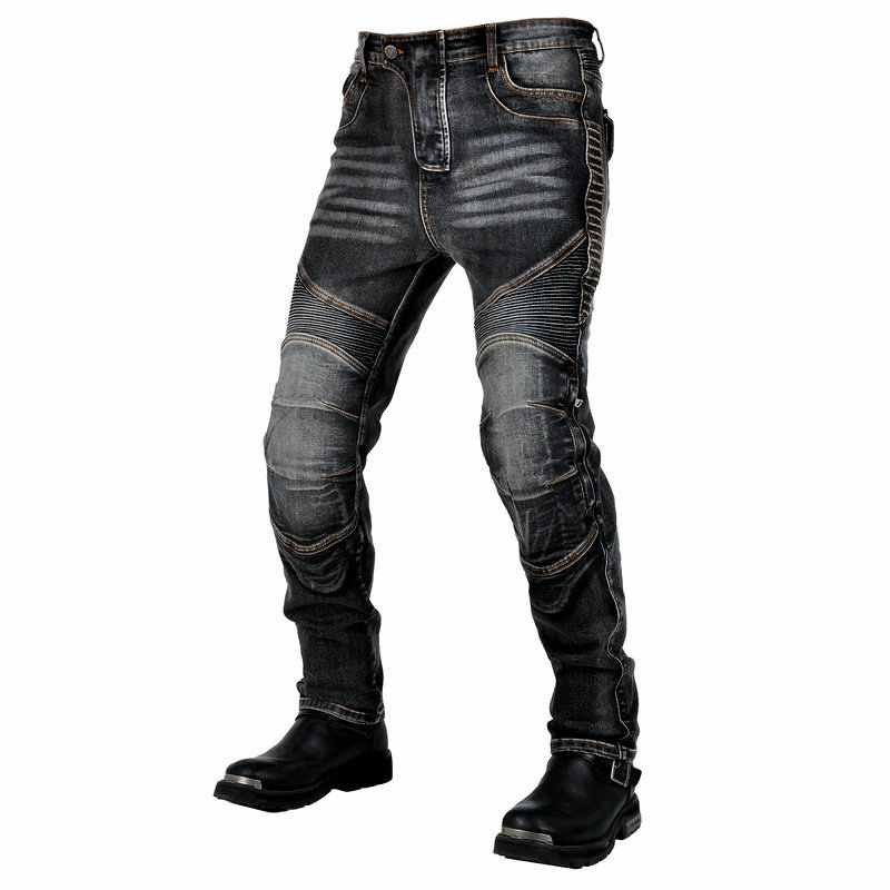Retro Mannen Motorbroek Aramid Motorfiets Jeans Beschermende Kleding Rijden Tourmotor Broek Motorcross Kevlar In Knie