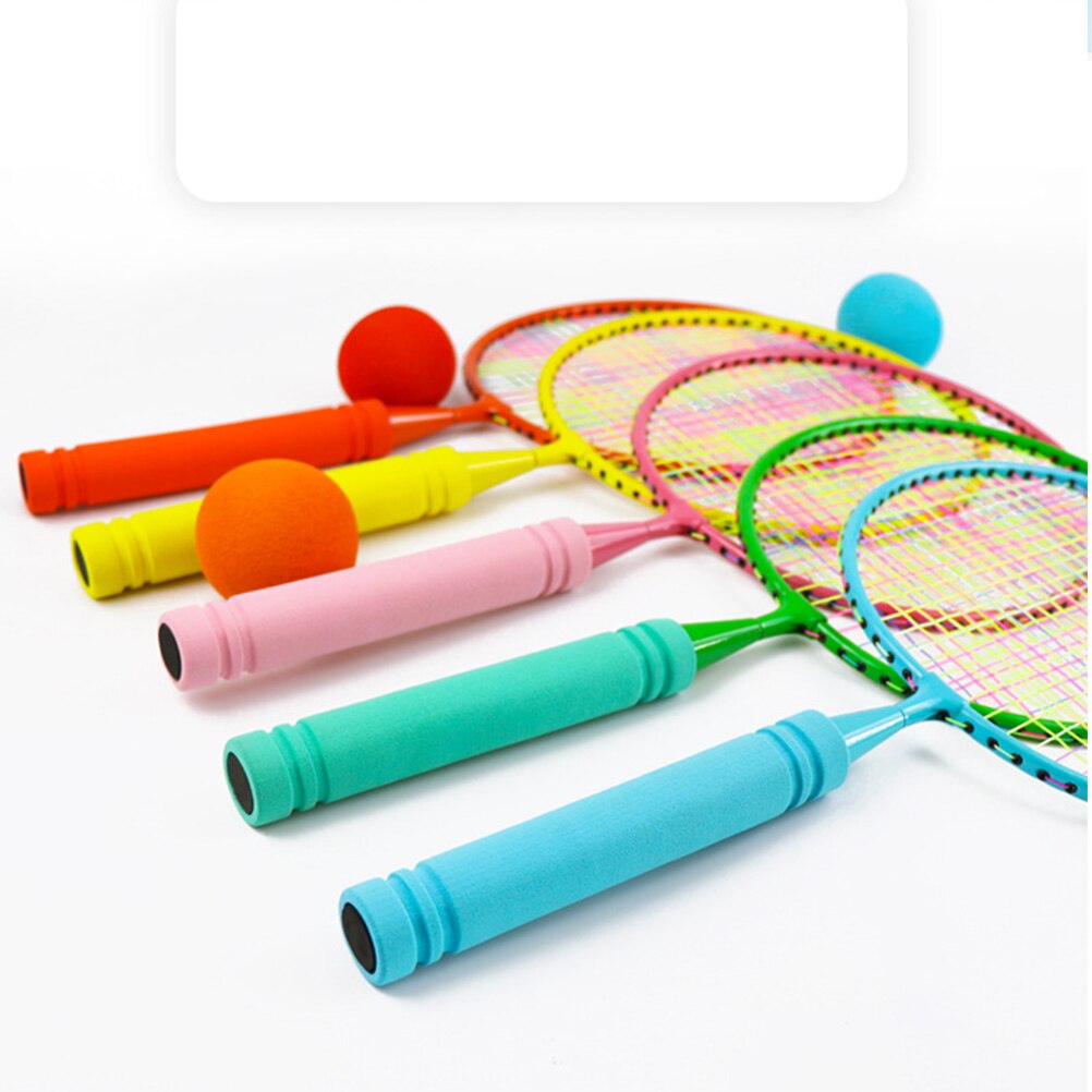 1 lot de raquettes de Badminton enfants Badminton outil d'entraînement Parent-enfant raquettes interactives pastèque rouge