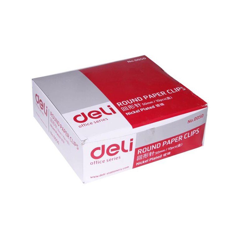 100pcs Box Big Paper Clips Metal Stationery Clips Nickel Pated Clip Folder 5# 50mm Bookmark Clip Office Supplies Deli 0050