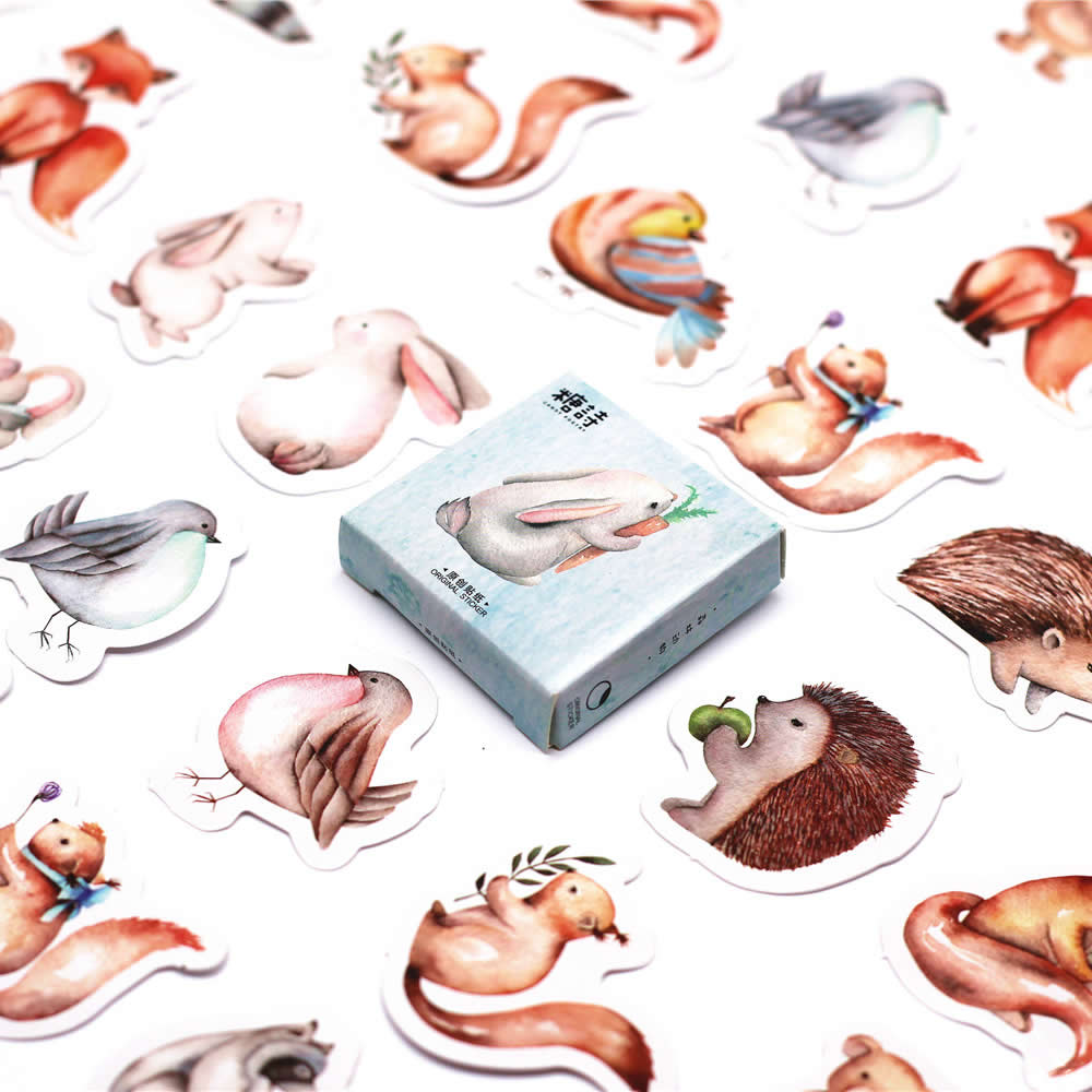 40 stuks/pak eekhoorn totem reizigers notitieboekje pakket gepost het kawaii planner scrapbooking notitieboekje kantoorbenodigdheden