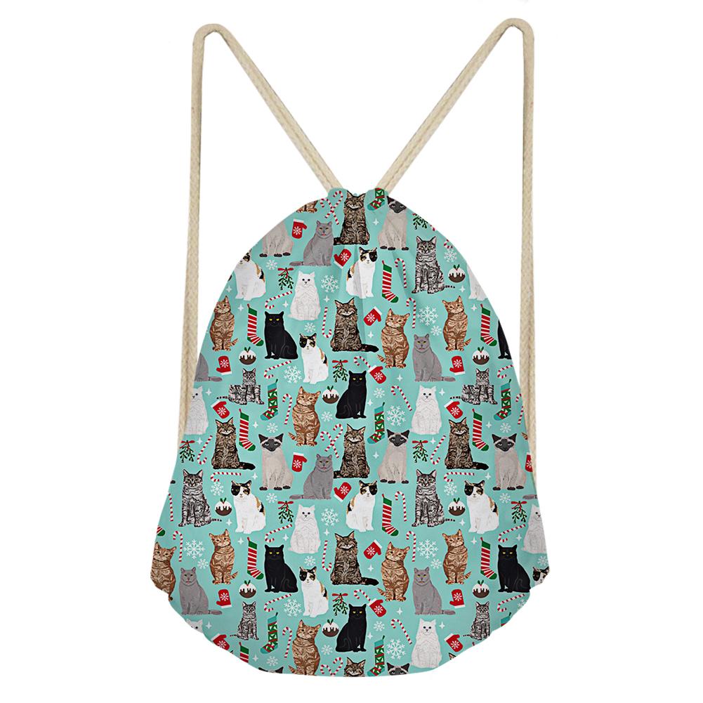 Kerstmis Kat Jaar Tasje Bag Voor Partij Decoratie Voor Eerste Verjaardag Meisje Party Kids Gunst Mochila niños: HS02035Z3