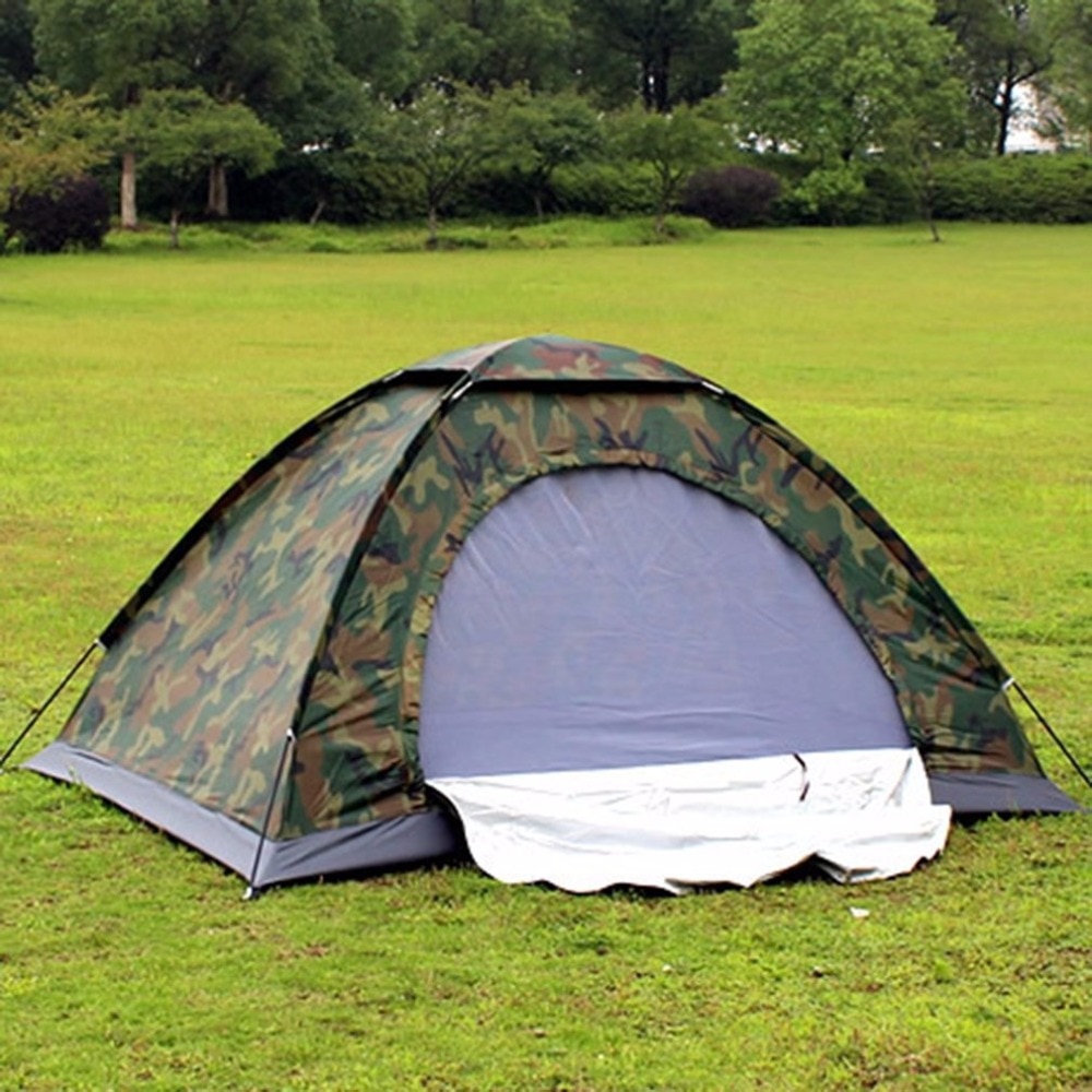 Tente Alvantor Dôme 3-4 Personnes Imperméable 4 Saisons - Camouflage Bleu - Pop-up Neuve