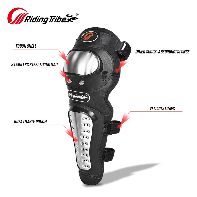 Motorcycle Stainless steel Knee pads Armor Adult Motorbikes Leg Armor Pata Moto Body Armor Gear moto equipment for men