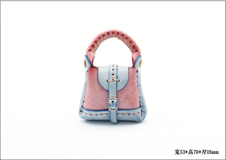 DIY leather craft Mini bag Small Shoulder bag Pendant sewing pattern pvc template