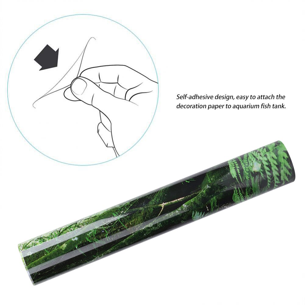 Pvc dubbelsidig akvarium bakgrund affisch dekoration akvarium vägg lanscaping regnskog terrarium fisk tank dekorationer