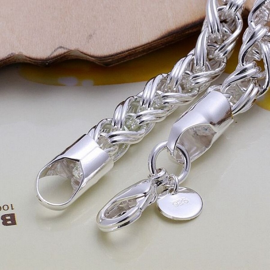 925 sterling silver armband smycken kedja kvinnor dam män 6mm 4mm valentine vackert fabrikspris
